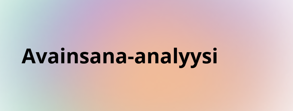 Avainsana-analyysi